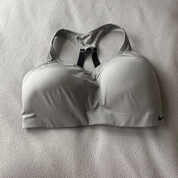 Nike Sports Bra Womens Medium Alpha Sport Wireless Support Racer Back Dri Fit - Picture 1 of 7